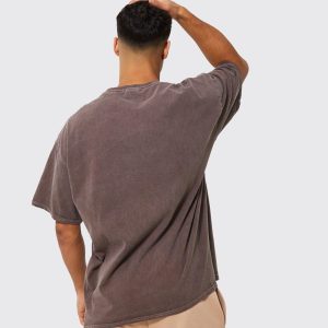 Oversized Washed Wyoming Print T-shirt